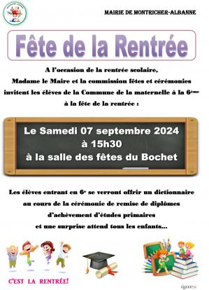 Affiche invitation 2024 fete rentree 7 sept