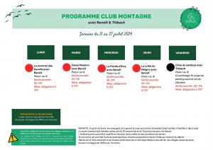 S3 programme club montagne